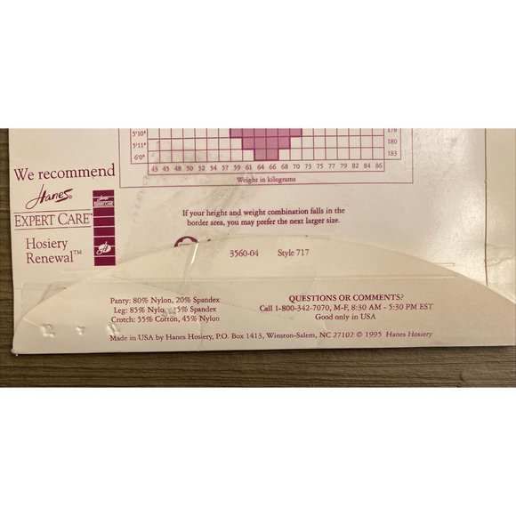 Hanes Silk Reflections Control Top Pantyhose 717 Sandalfoot Grey Mist Size CD - Picture 5 of 8